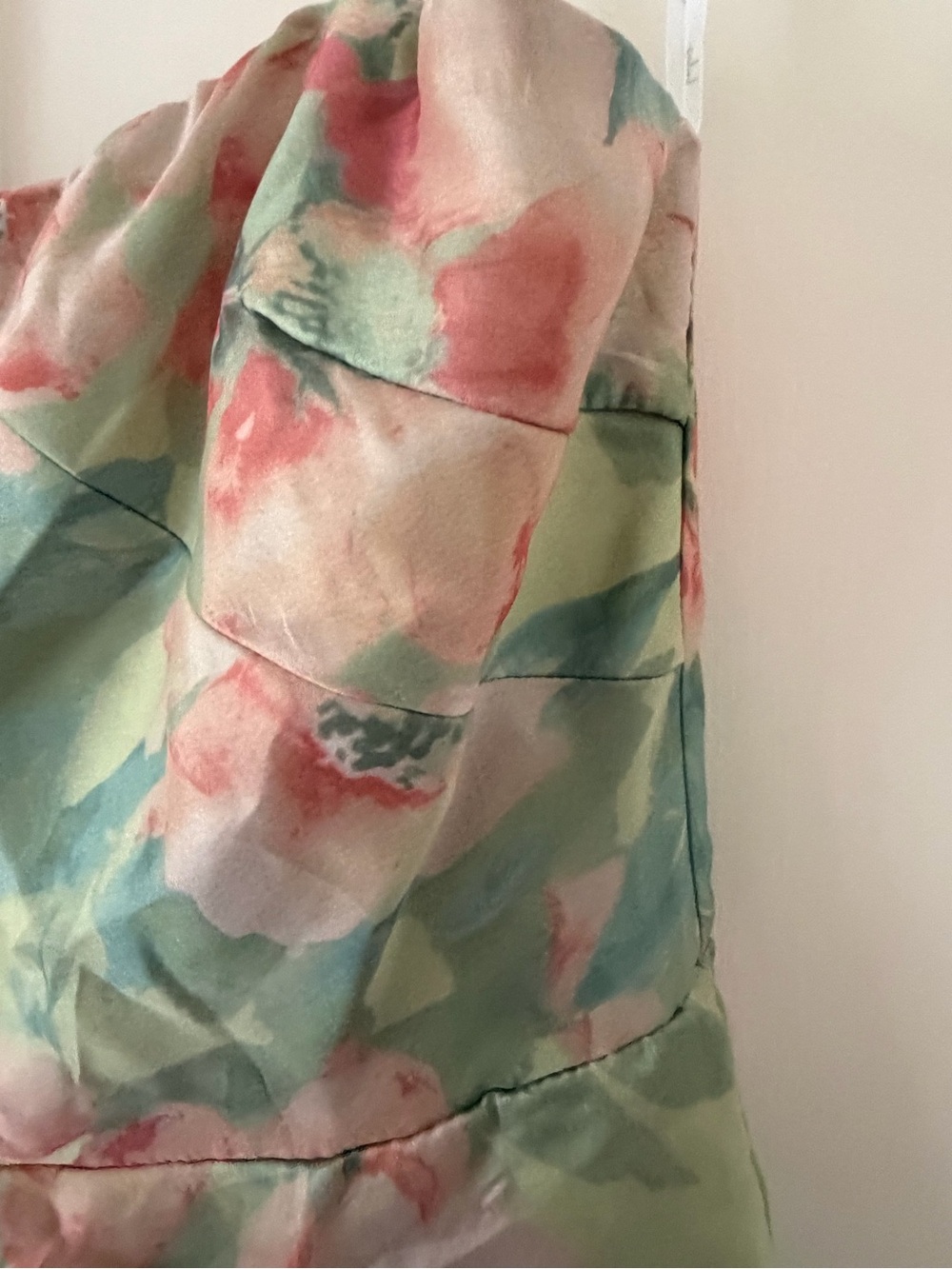 NWT Lulu's Pastel Mint and Pink Floral Tiered Midi Dress - Picture 4 of 9